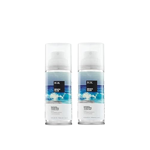 IGK Beach Club Texture Spray for Hair Travel Size | Instant Volume, Texture and Hold | Salt-Free, Non-Drying Finishing Spray | Vegan + Cruelty-Free | Beauty & Personal Care IGK