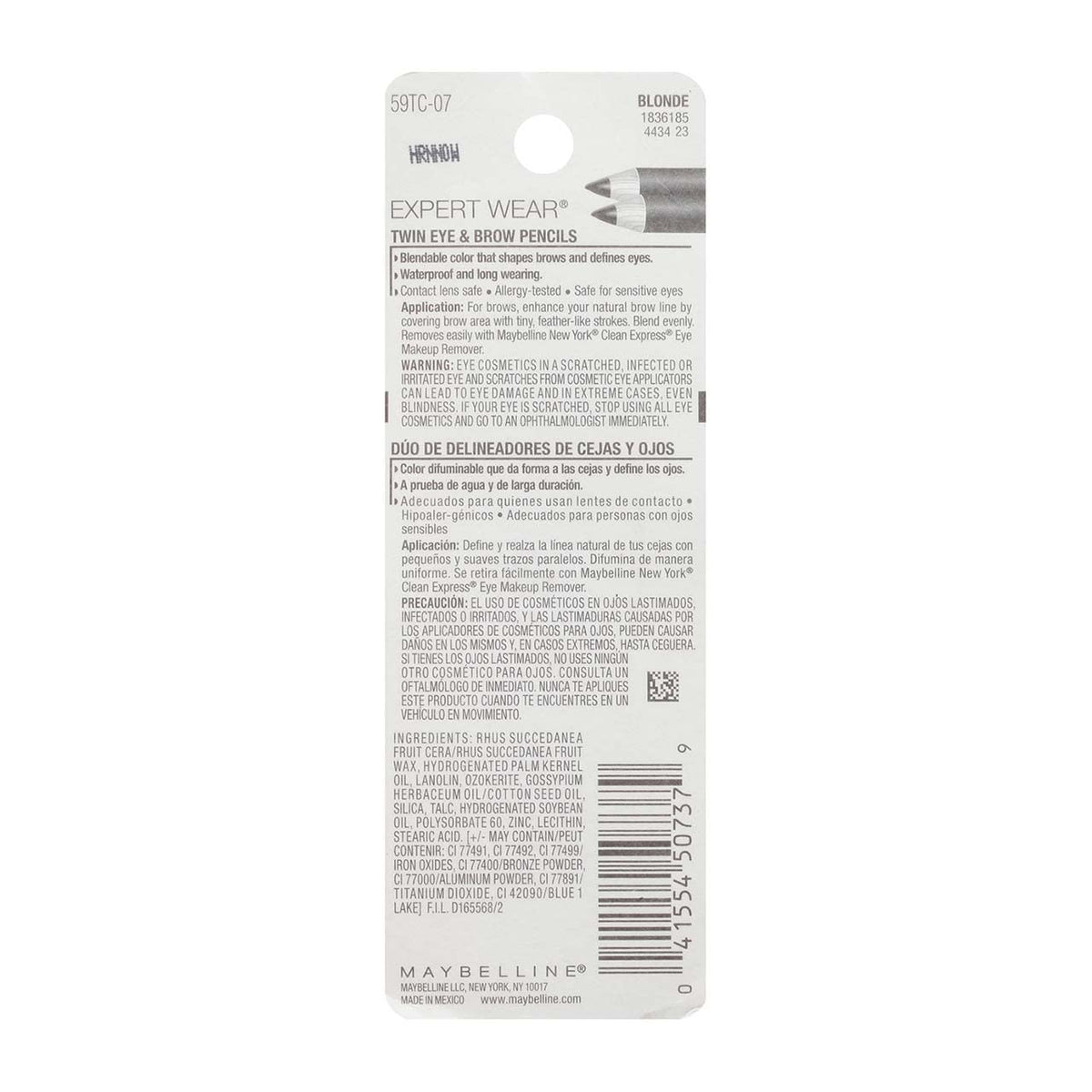 Maybelline Expert Eyes Brow And Eye Pencil, Blonde [107], 0.03 oz ( Pack of 4) Beauty & Personal Care MAYBELLINE