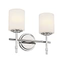 Kichler Ali 2 Light Bathroom Vanity Light in Polished Nickel with Satin Etched Glass Shades for use in Bathrooms and Powder Rooms, 52141PN Beauty & Personal Care Kichler