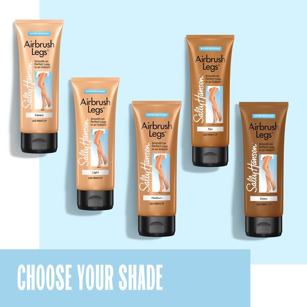 Sally Hansen Airbrush Legs Leg Makeup Lotion | Easy Application, Flawless-Looking Legs, Water-Resistant, Transfer-Proof | Tan | Natural Tan Finish Beauty & Personal Care Sally Hansen