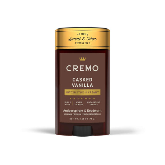 Cremo Casked Vanilla Antiperspirant & Deodorant for Men, 48-hour Sweat and Odor Protection, 2.65oz Beauty and Personal Care Cremo