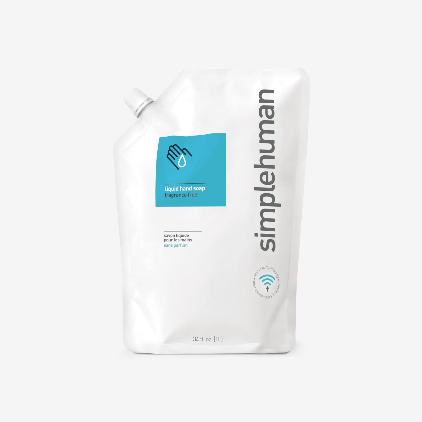 simplehuman Fragrance Free Moisturizing Liquid Hand Soap Refill Pouch, 34 Fl. Oz, Pack of 6 Beauty & Personal Care simplehuman