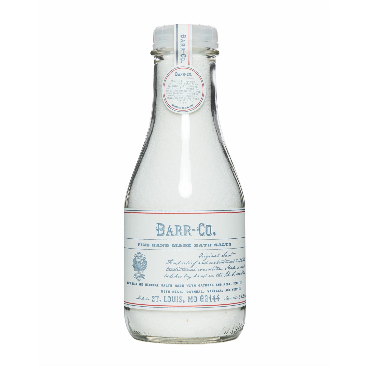 Barr-Co. Original Scent Fine Hand Made Bath Salts, Vanilla Coconut Bath Salts with Oatmeal and Vetiver, Relaxing Bath Products for Women & Men, 32 oz Beauty and Personal Care BARR-CO