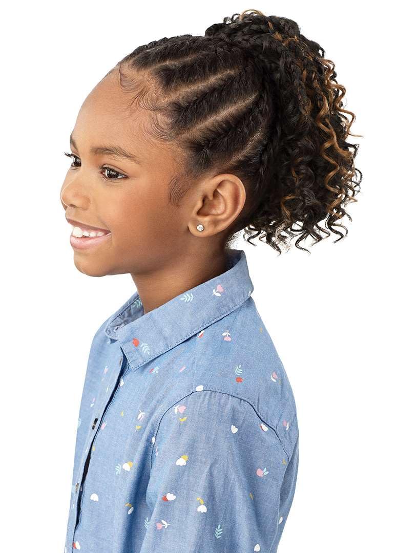 Outre Lil Looks - Drawstring Ponytail - Boho Box Braids 10" (JET BLACK 1)