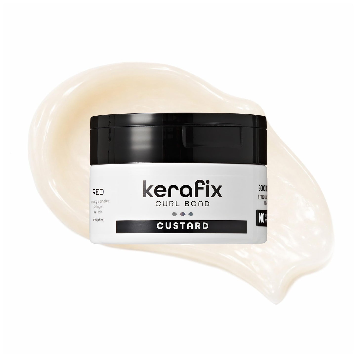 Red by Kiss Kerafix Curl Bond Custard (8 Fl Oz), Curl Defining Cream for Curly Hair & All Textures, Anti-Frizz Bond Repair Enhance Shape, Boost Shine Beauty & Personal Care Red by Kiss