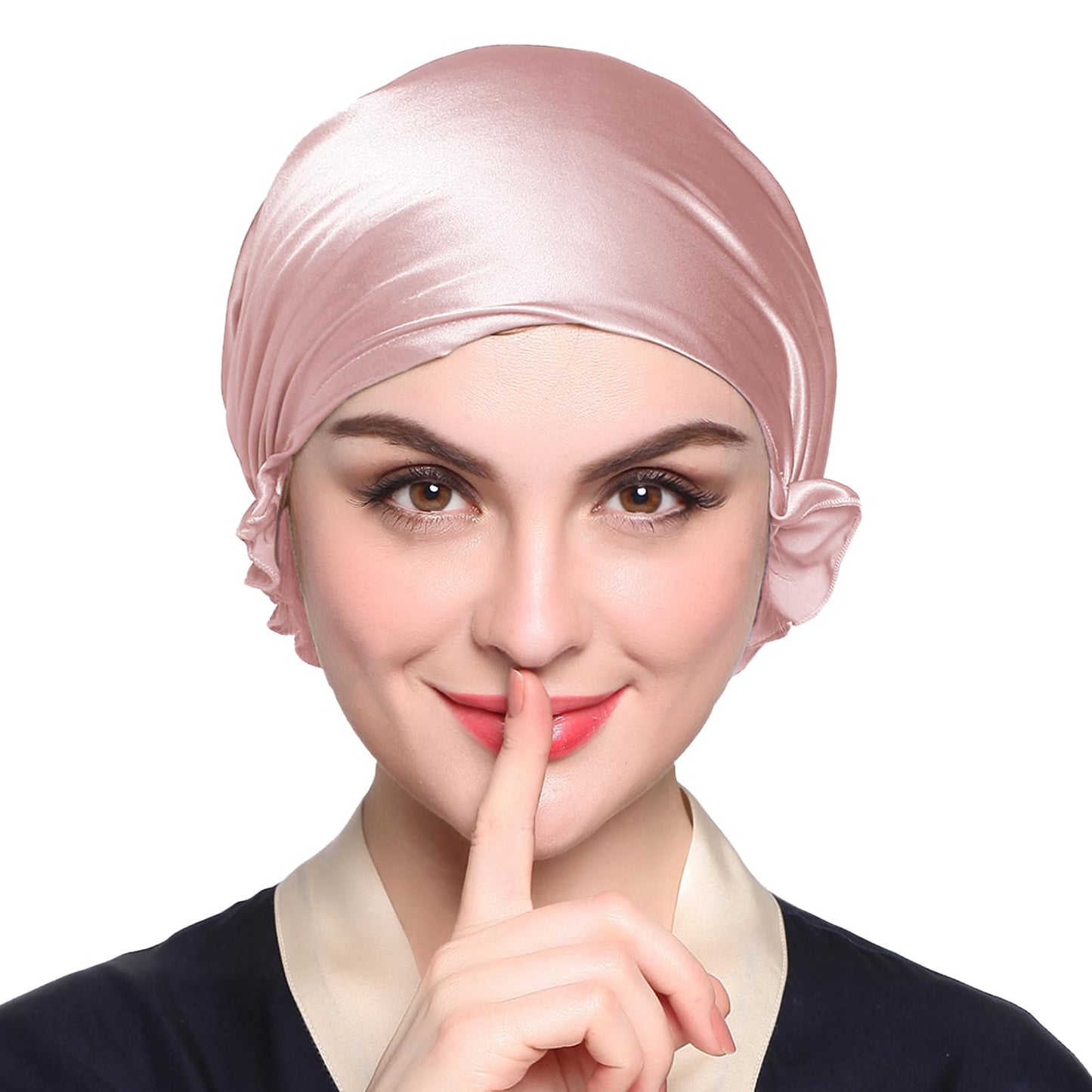 LilySilk Silk Bonnet for Sleeping Womens Sleep Cap 100% 19MM Mulberry Silk for Long Curly Hair Adjustable Stretchy Rosy Pink Beauty and Personal Care LilySilk
