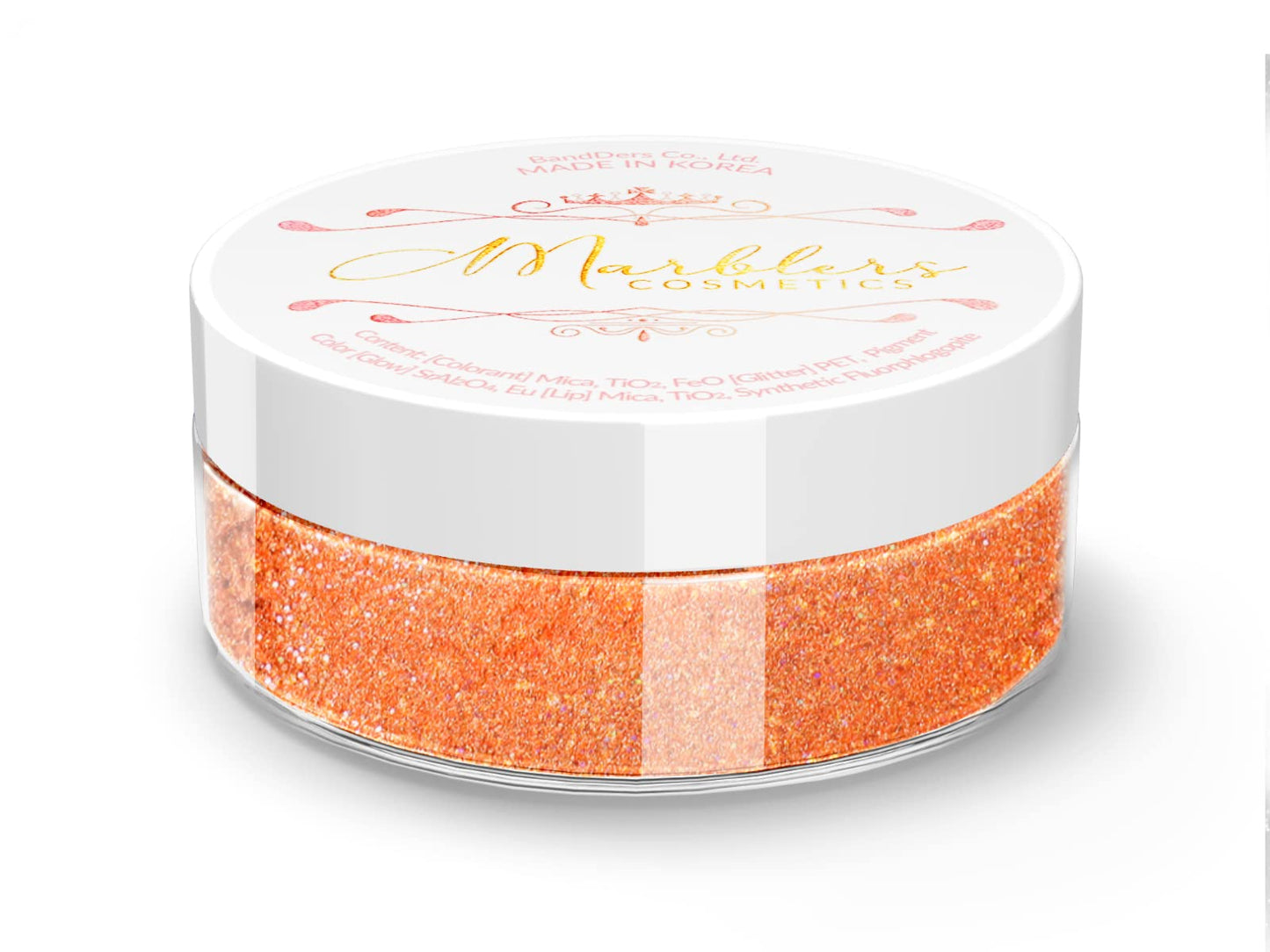 MARBLERS Glitter Mica Powder [Tangerine Jelly] 0.14oz (4g) | Glitter Mica | Highly Pigmented | Non-Toxic, Vegan, Cruelty-Free | Eyeshadow, Body Beauty & Personal Care MARBLERS
