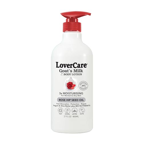 Lover's Care Goat Milk Body Lotion for Dry Skin 27 fl oz (800ml) Rose Hip Seed Oil - Single… Beauty & Personal Care Lover's Care