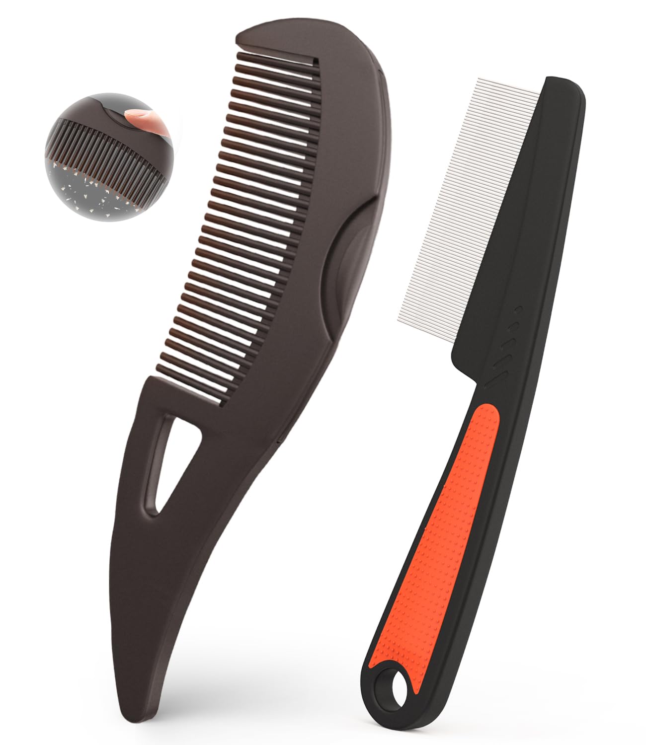 Dandruff Comb Removal 2PC Hollow Fine Tooth Scalp Detox Hair Care Tool Beauty and Personal Care EHBELIF Default Title
