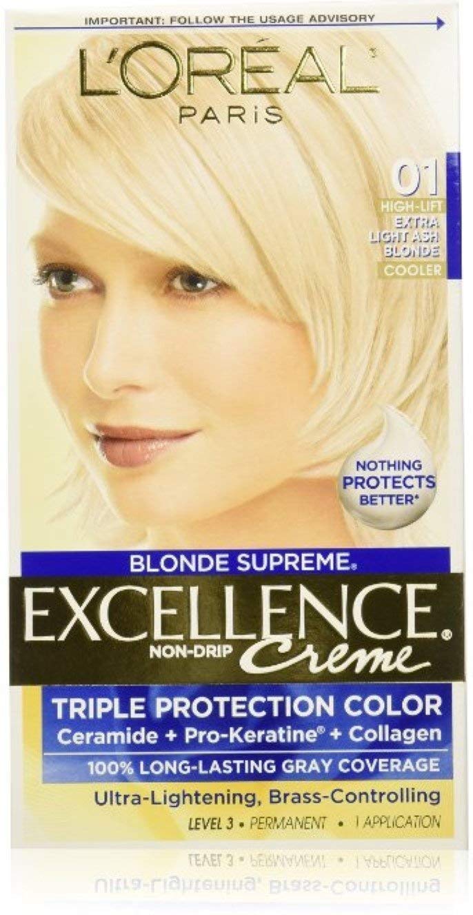 L'Oreal Paris Excellence Creme Haircolor, Extra Light Natural Ash Blonde [01] (Pack of 2) Beauty & Personal Care L'Oreal Paris