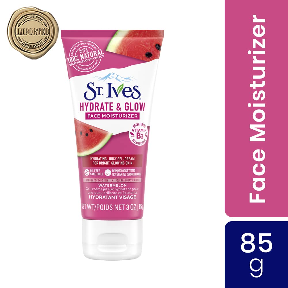 St. Ives Hydrate & Glow Face Moisturizer Watermelon 3 Ounce Beauty & Personal Care St. Ives