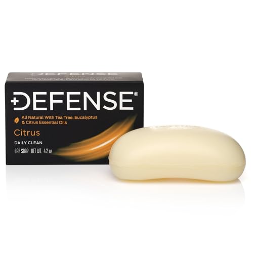 Defense Soap Citrus Bar - All Natural Tea Tree, Eucalyptus & Citrus Essential Oils - Post Workout Hygiene for Athletes, Sports & Active Lifestyles Beauty & Personal Care Defense Soap