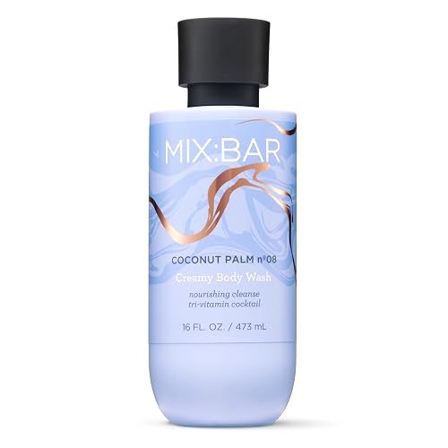 MIX:BAR Coconut Palm Creamy Body Wash for Women, Hydrating & Moisturizing with Niacinamide, Panthenol & Vitamin C - Vegan, Sulfate Free, Paraben Free Beauty & Personal Care MIX:BAR