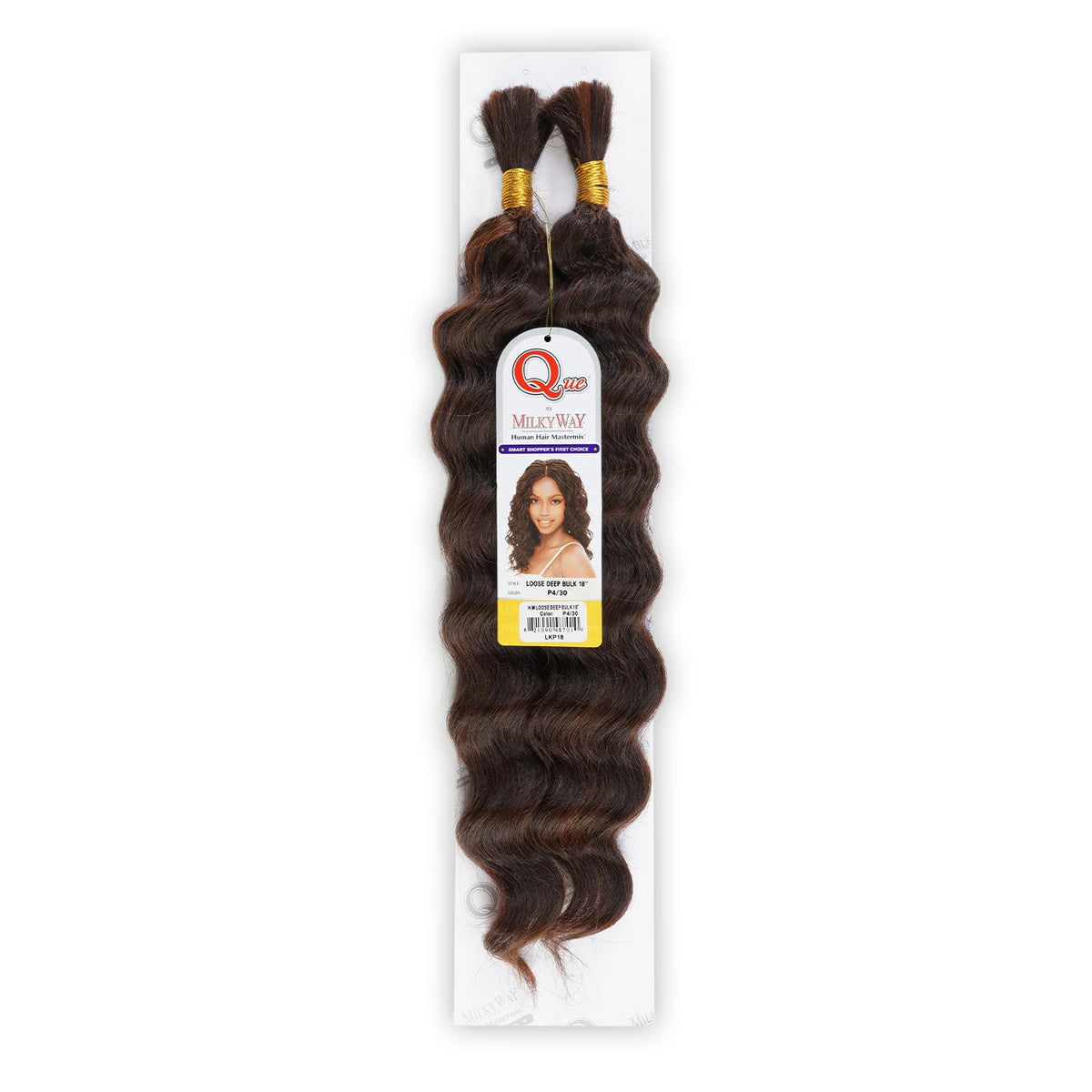 QUE LOOSE DEEP BULK 18" - MilkyWay Que Human Hair MasterMix Weave Extensions #4/27