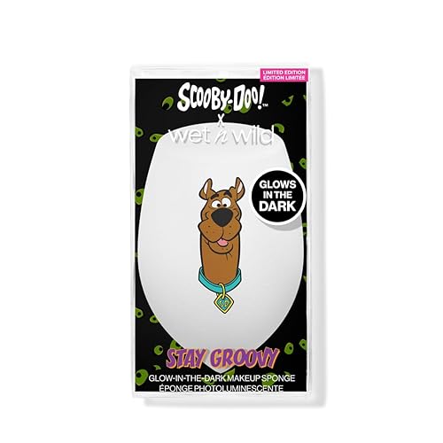 wet n wild Scooby-Doo Glow-in-the-Dark Makeup Sponge, Teardrop Shape for Seamless, Full Coverage, Cruelty-Free & Vegan - Stay Groovy Beauty & Personal Care wet n wild