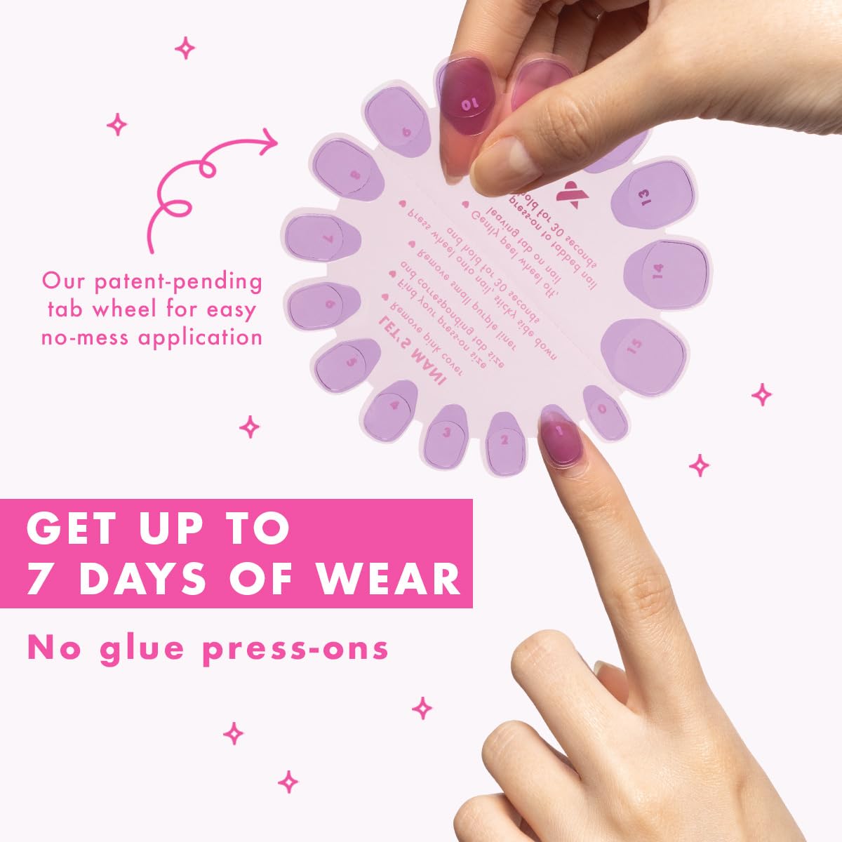 Olive & June Effects Super Stick Press-On Nails, Pink Chrome Gradient