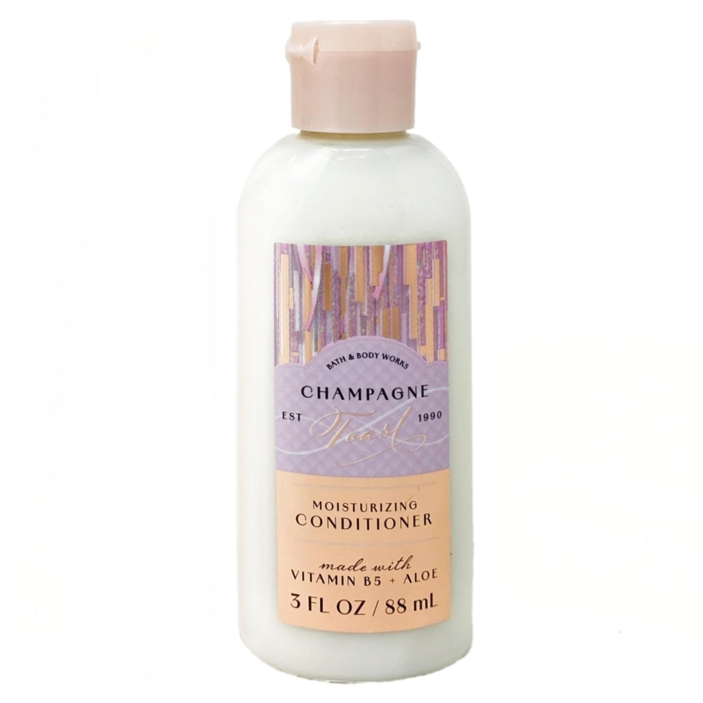 Bath & Body Works Champagne Toast 2 Pack Mini Moisturizing Conditioner Bundle with a Natural Oats Sample Soap - Travel Size Beauty & Personal Care Bath & Body Works