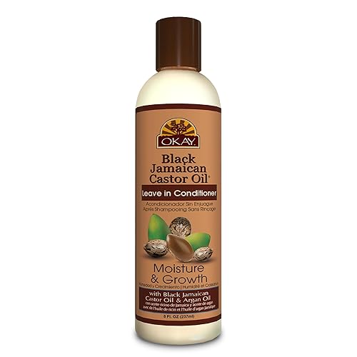 OKAY Black Jamaican Castor Oil Leave In Conditioner - Hair Moisturizer For Women And Men, Natural Hair Product For Hair Growth, Curly Hair Grease Beauty & Personal Care OKAY