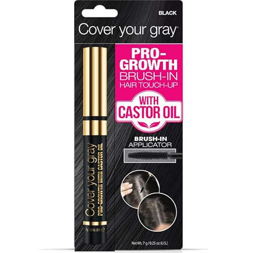 Cover Your Gray Pro-Growth Hair Touch-up with Castor Oil - Black Beauty & Personal Care Cover Your Gray