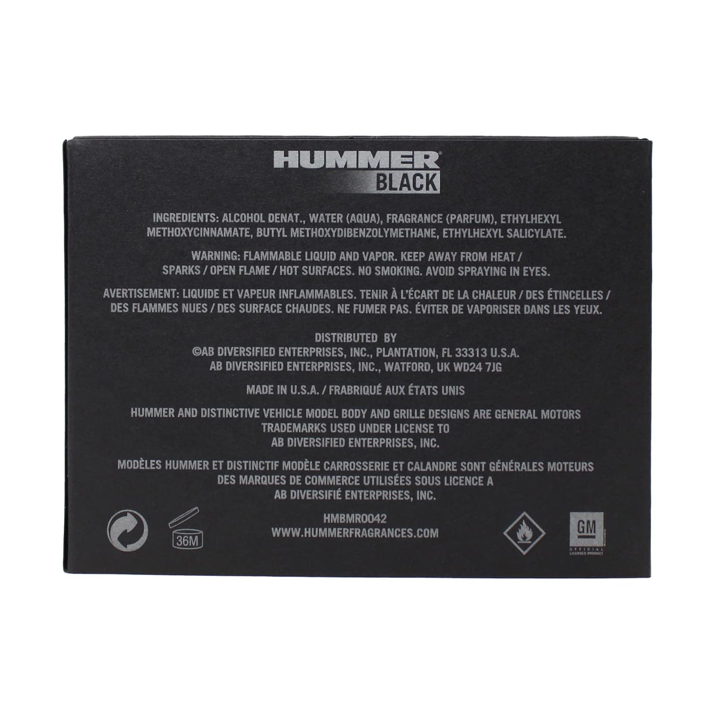 Hummer Black by Hummer Eau De Toilette Spray 4.2 oz / 124 ml for Men Beauty & Personal Care Hummer