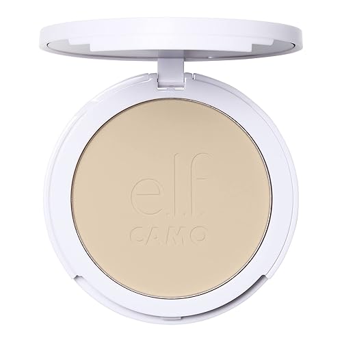 e.l.f. Camo Powder Foundation, Lightweight, Primer-Infused Buildable & Long-Lasting Medium-to-Full Coverage Foundation, Fair 120 N Beauty & Personal Care e.l.f.