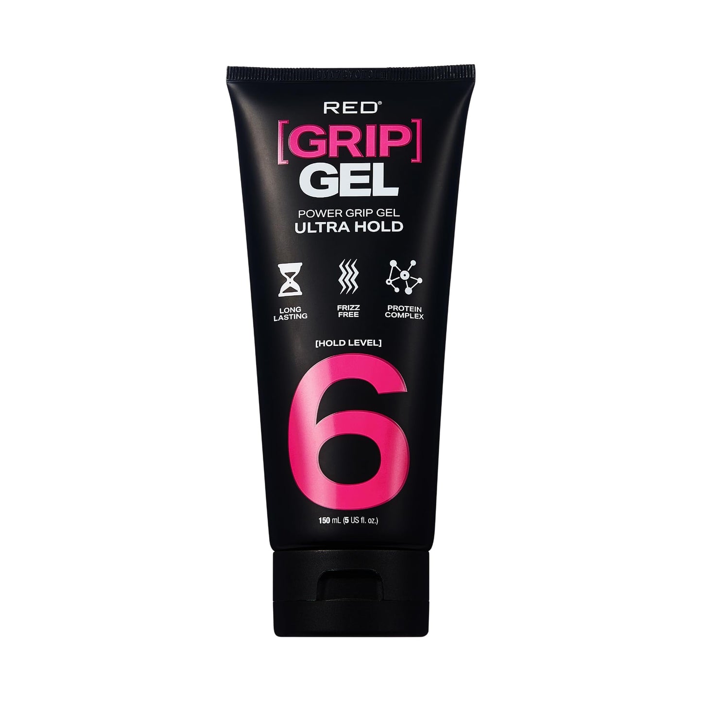 Red by Kiss Power Grip Gel - Long-Lasting Hold, Frizz-Free, High Shine, Protein Complex, Edge Control & Curl Definition (Ultra Hold, 5 oz) Beauty & Personal Care Red by Kiss