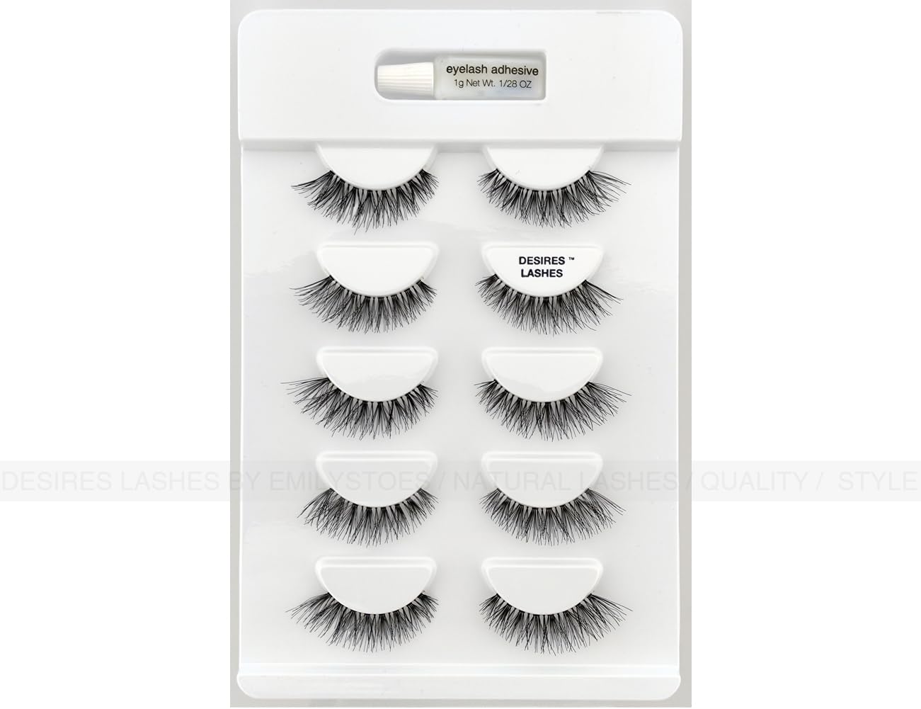 DESIRES LASHES Multipack Demi Wispies Fake Eyelashes 5Pairs Per Kits, 01 Monday Beauty & Personal Care DESIRES LASHES By EMILYSTORES