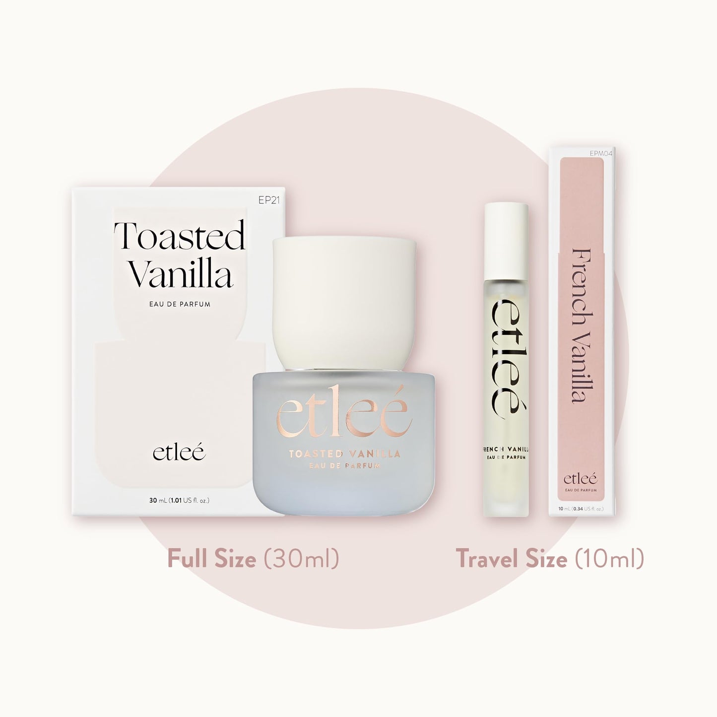 ETLEÉ Toasted Vanilla Eau de Parfum 1.01oz, Woody Musky Long Lasting Perfume With Amber, Bergamot, Black Pepper, Sandalwood & Orchid, Layerable Luxury Beauty & Personal Care ETLEÉ