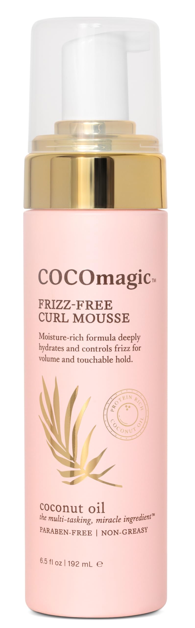 Cocomagic Frizz-Free Curl Mousse with Coconut Oil | Defines & Controls Curls with Soft Hold & Hydration | Non-Greasy, Paraben-Free, Gentle for All Beauty & Personal Care Cocomagic