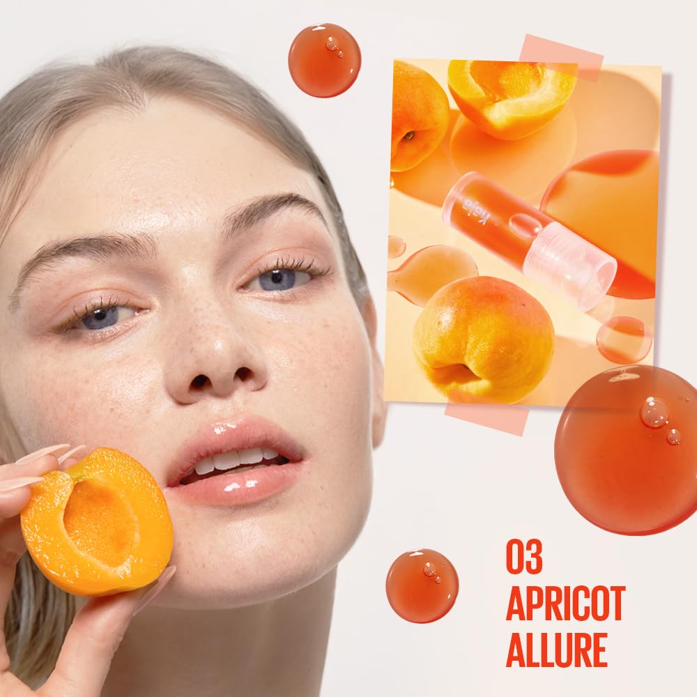 Kaja Lip Plumping - Juicy Glass 03 Apricot Allure - Hydrating, Feel Plumped and Lightweight with Vitamin Tree Fruit Oil, Vegan, Cruelty-Free, Clear Beauty and Personal Care Kaja