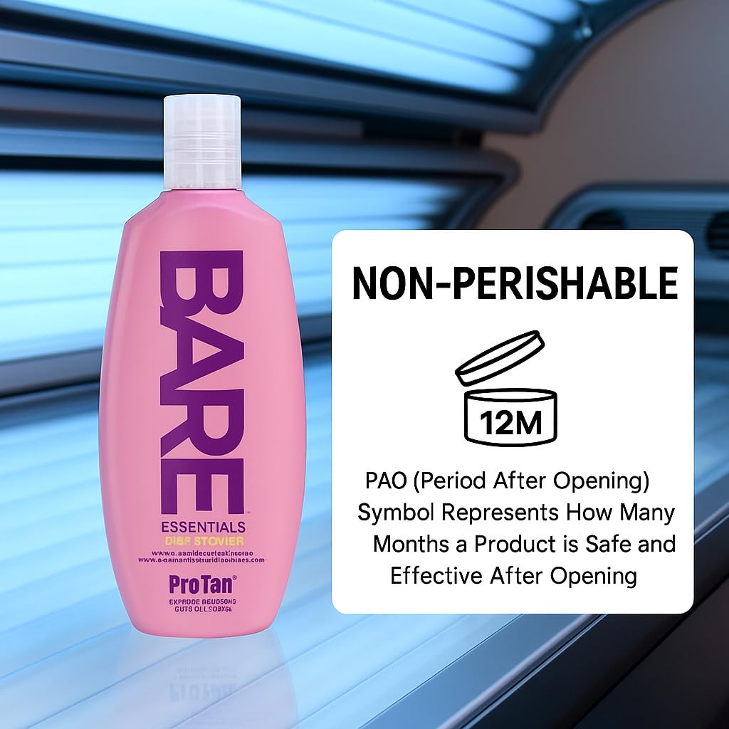 Pro Tan BARE Essentials Dark Bronzer Tanning Lotion 8.5 fl oz - Vegan DHA, Collagen Boosting Squalane, Aloe, Coconut Oil, Jojoba & Vitamins B C E Beauty & Personal Care Pro Tan