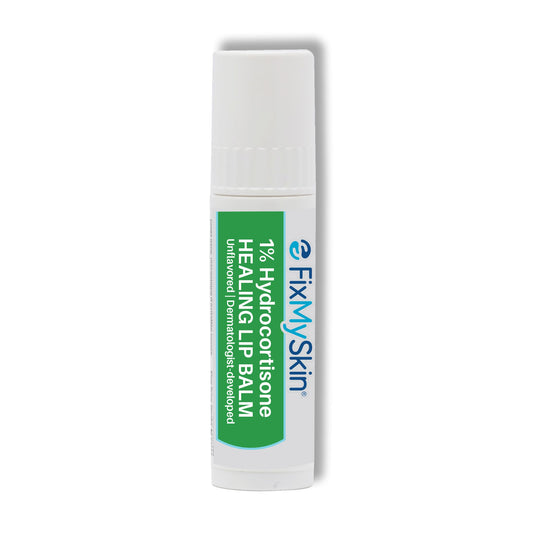 FixMySkin 1% Hydrocortisone Healing Lip Balm, Unflavored, 0.15 oz Beauty and Personal Care FixMySkin