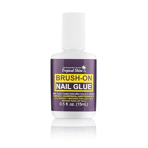 Brush on Nail Glue by Tropical Shine for Women - 0.5 oz Glue Beauty & Personal Care Tropical Shine