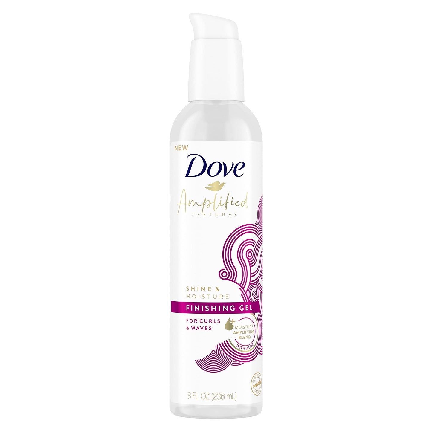 Amplified Textures, Shine & Moisture, Finishing Gel, 8 fl oz (236 ml), Dove Beauty & Personal Care Dove