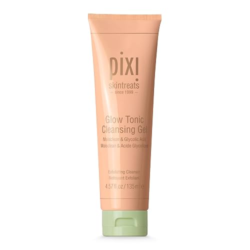 Pixi Glow Tonic Cleansing Gel | Glycolic Acid Facial Cleanser | Gently Exfoliates, Tones & Energizes Skin | With Ginseng, Aloe & Horse Chestnut | 4.57 Beauty & Personal Care Pixi