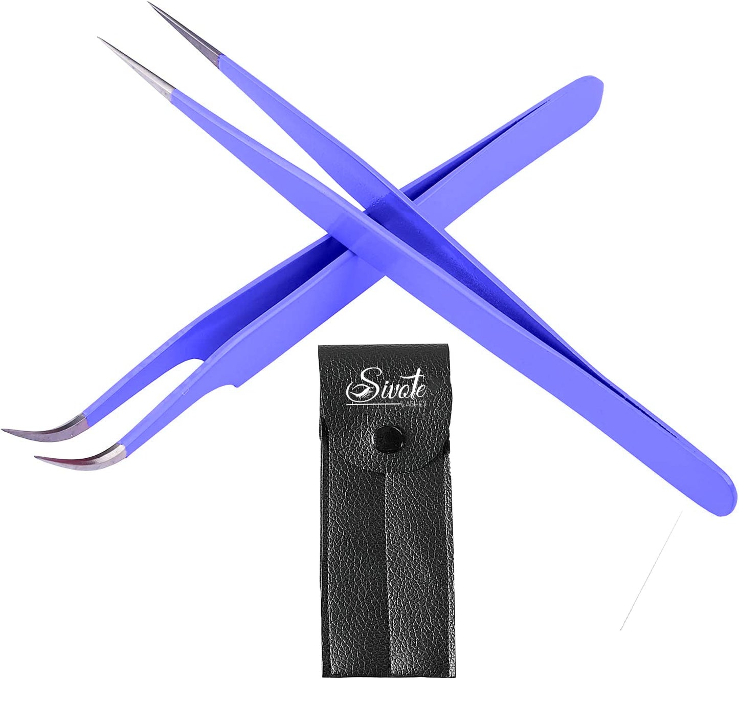 SIVOTE Eyelash Extension Tweezers for Classic & Volume Lashes, 2-Pack, Purple Beauty & Personal Care SIVOTE