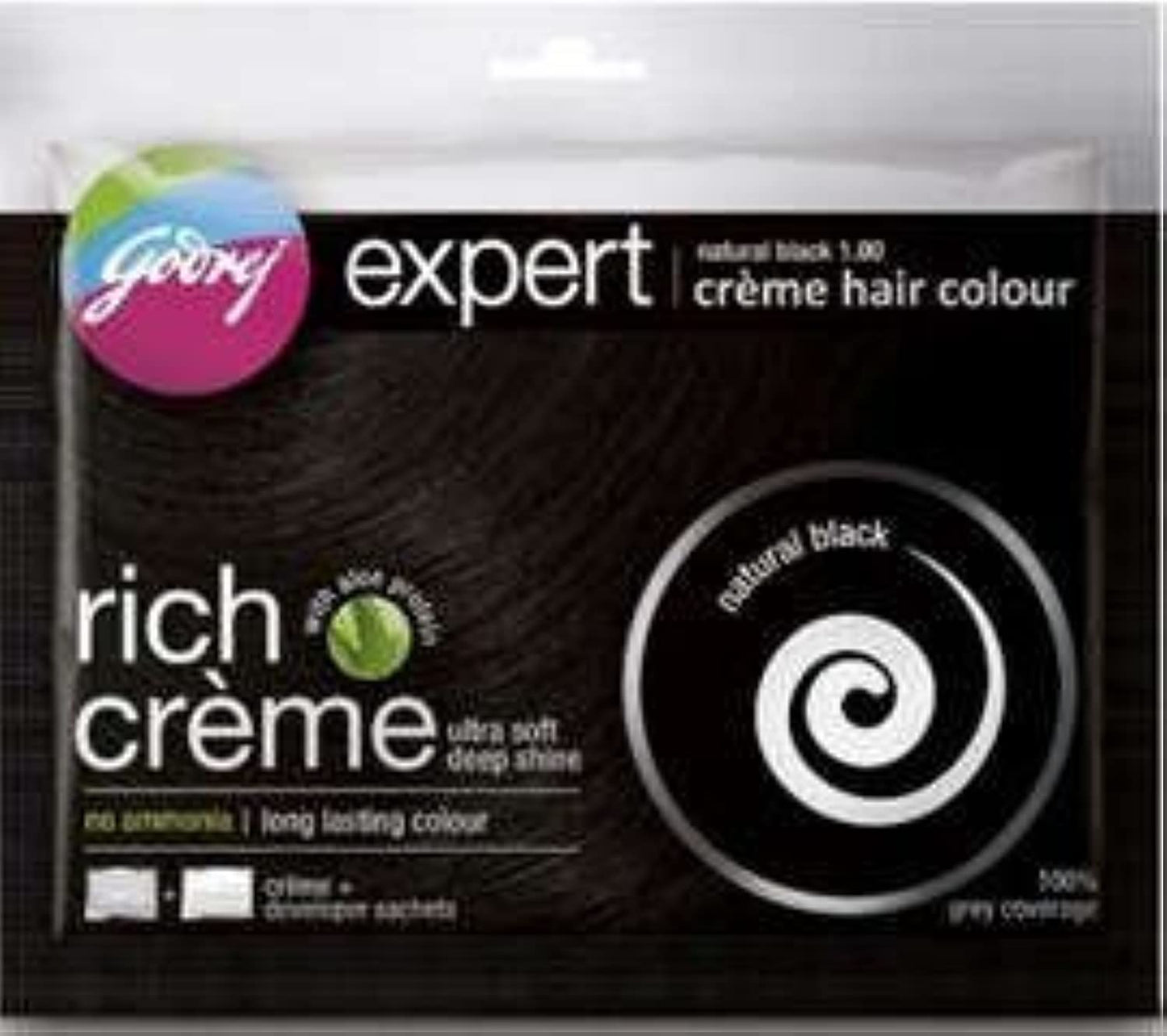 Godrej 5 X Expert Rich Creme Hair Colour Natural Black 40 Gm Each (Total 200Ml) by Godrej Beauty & Personal Care Godrej Locking Solutions and Systems