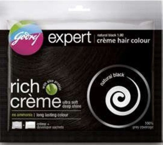 Godrej 5 X Expert Rich Creme Hair Colour Natural Black 40 Gm Each (Total 200Ml) by Godrej Beauty & Personal Care Godrej Locking Solutions and Systems