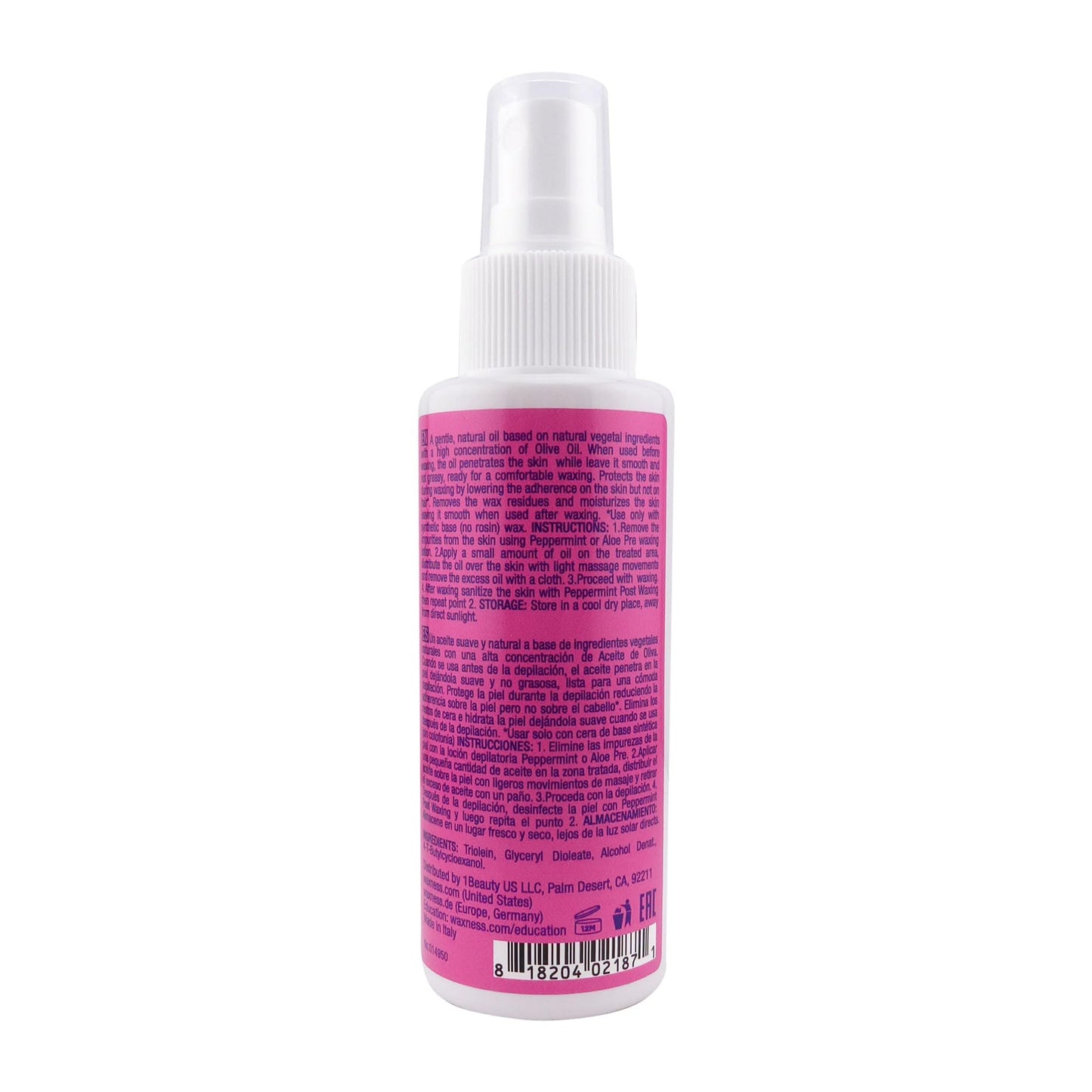 Waxness Sensi-Clear Pre-Post Waxing Oil 3.38 oz (100 ml) - Professional Oil for Pre & Post Waxing Care, Residue Removal - Made in Italy Beauty and Personal Care Waxness