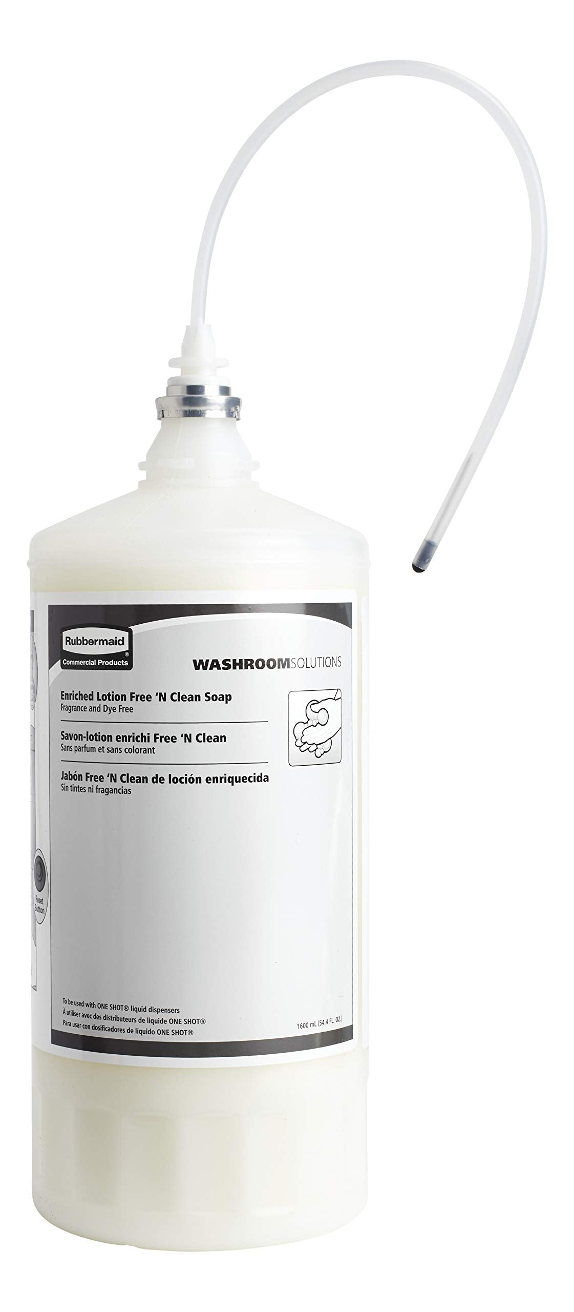 Rubbermaid Commercial Products OneShot Dye & Fragrance Free Lotion Hand Soap Refill, 1600mL, Compatible with RCP's Touchless OneShot Lotion Beauty & Personal Care Rubbermaid Commercial Products