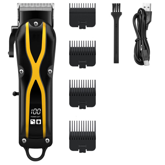 Hair Clippers for Men Professional - 7000RPM Cordless and Trimmers Set with Digital Display,4 Limit Combs USB Rechargeable Electric Cutting Kit Beauty and Personal Care QDKVTNDJZ