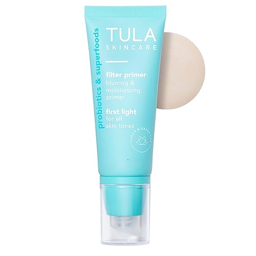 TULA Skin Care Face Filter Blurring and Moisturizing Primer - First Light, Evens the Appearance of Skin Tone & Redness, Hydrates & Improves Makeup Beauty & Personal Care TULA