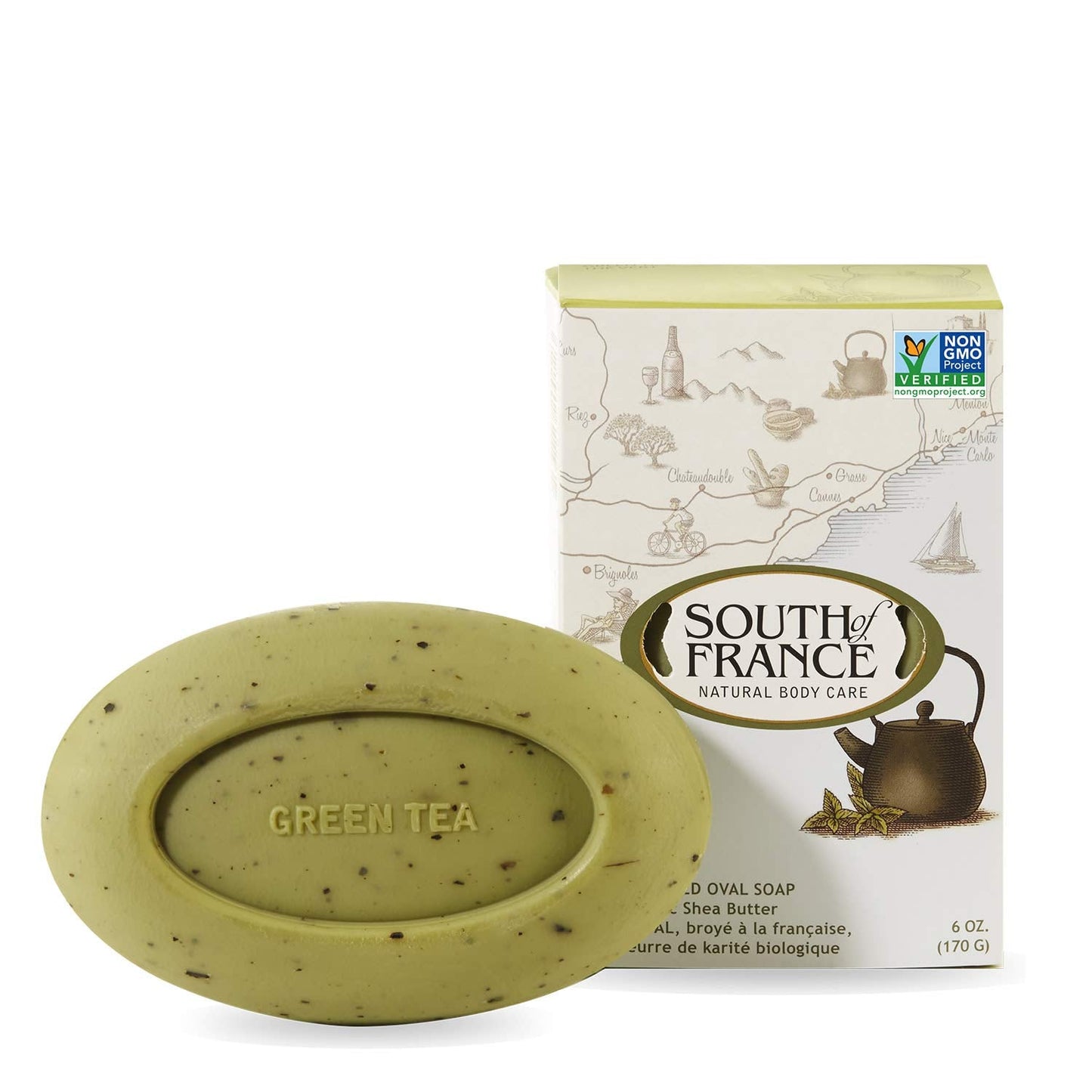 South Of France, Soap Bar Green Tea, 6 Ounce Beauty & Personal Care South Of France