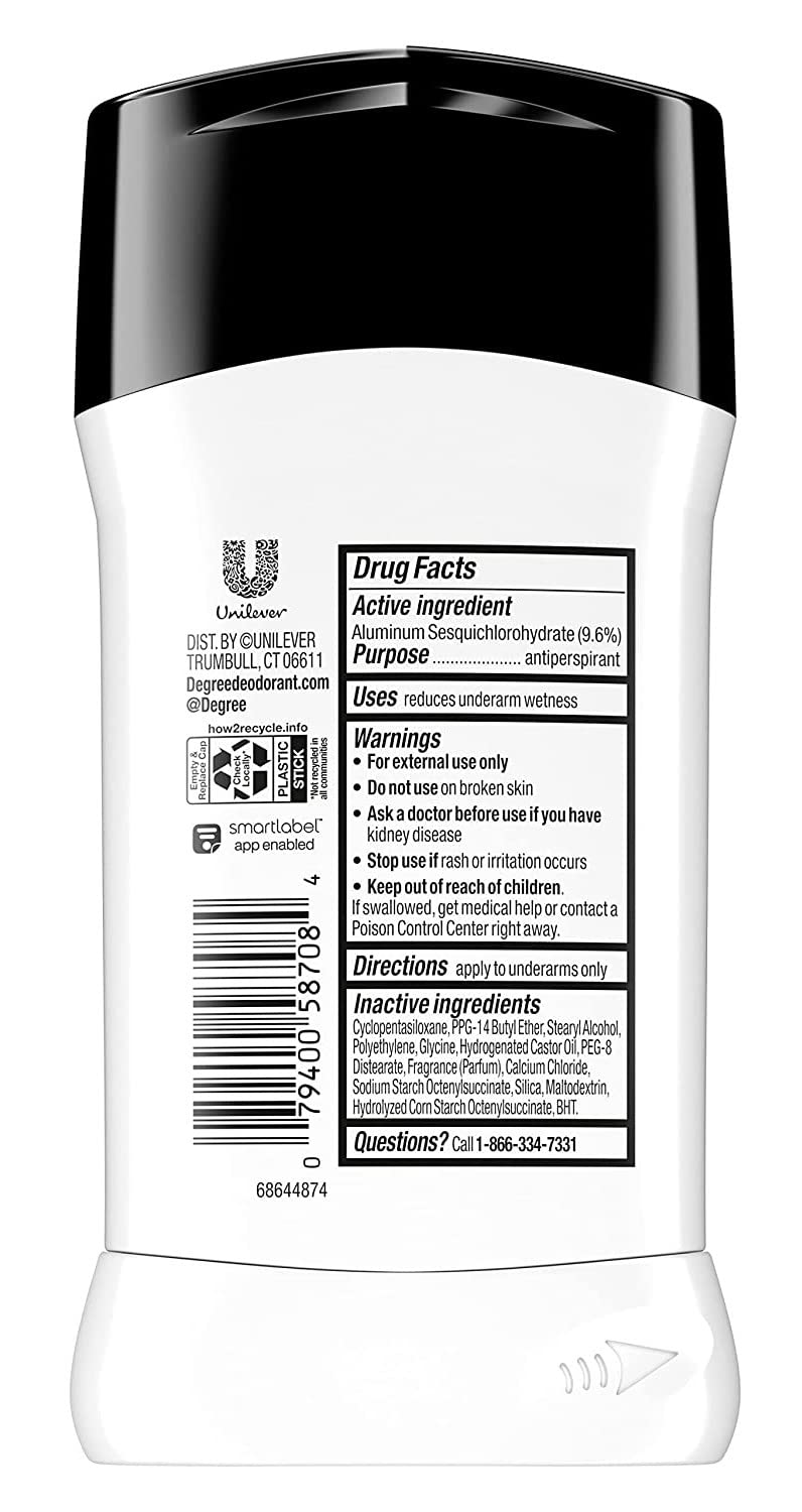 Degree Men Ultra Clear Black Plus White Antiperspirant Deodorant 2.7 Ounce (Pack of 3) Beauty & Personal Care Degree