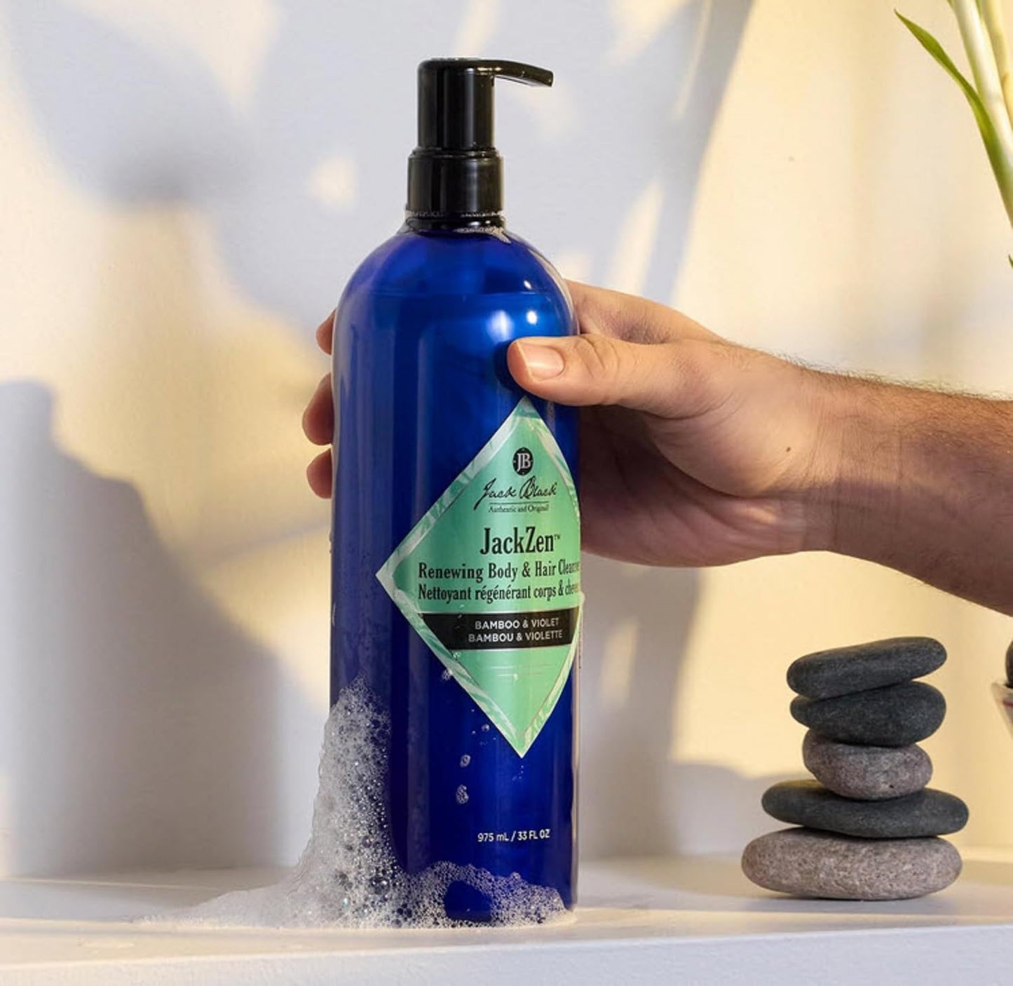 Jack Black JackZen Renewing Body & Hair Cleanser, 33 Fl Oz - Bamboo & Violet - Mens Body Wash, Mens Shampoo, Skin Care, Hair Care, Dual-Purpose Body Beauty & Personal Care Jack Black