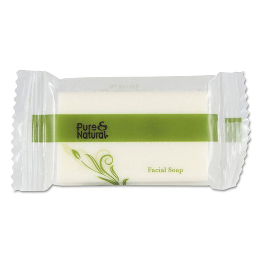 Pure & Natural 500075 Body & Facial Soap .75 oz Fresh Scent White 1000/Carton Beauty & Personal Care Pure & Natural