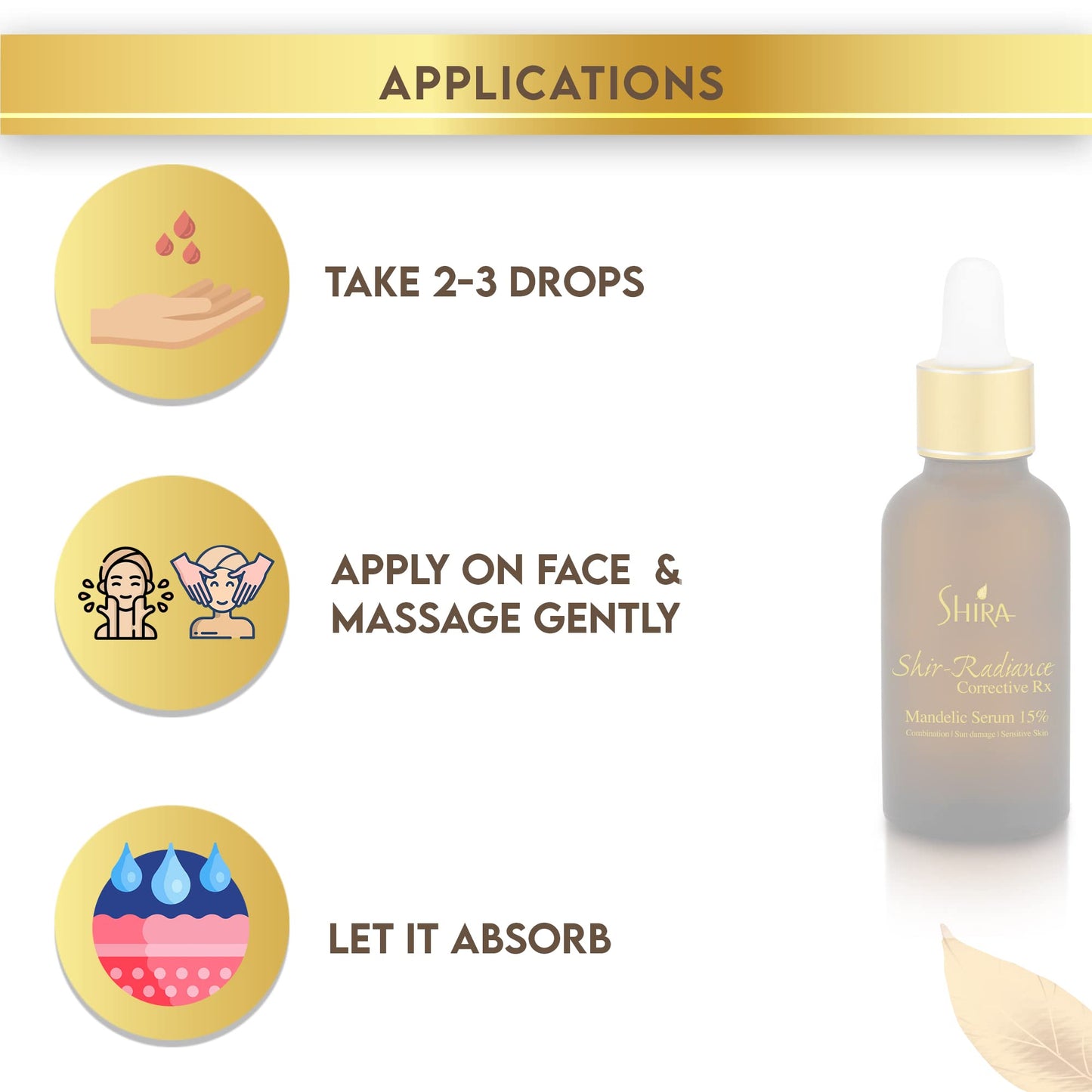 Shira Shir-Radiance Corrective RX Mandelic Serum For Treating Acne and Scars Pore Minimizer With 15% Mandelic Acid (30 ml) Beauty & Personal Care Shira