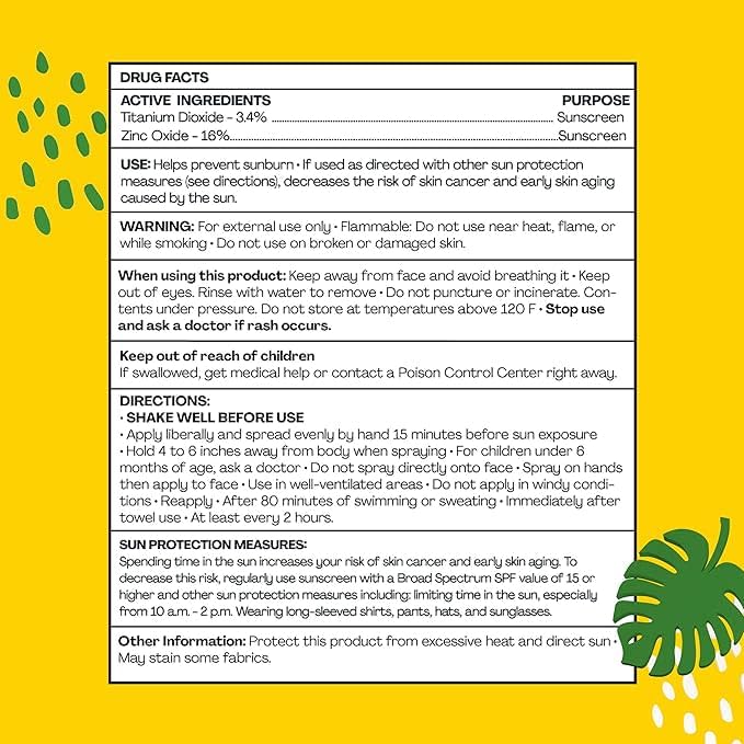 Hello Bello SPF 50 Kids Mineral Sunscreen Spray, Hypoallergenic Broad Spectrum UVA and UVB Protection, Reef Friendly and Water Resistant, 5 oz Beauty & Personal Care Hello Bello
