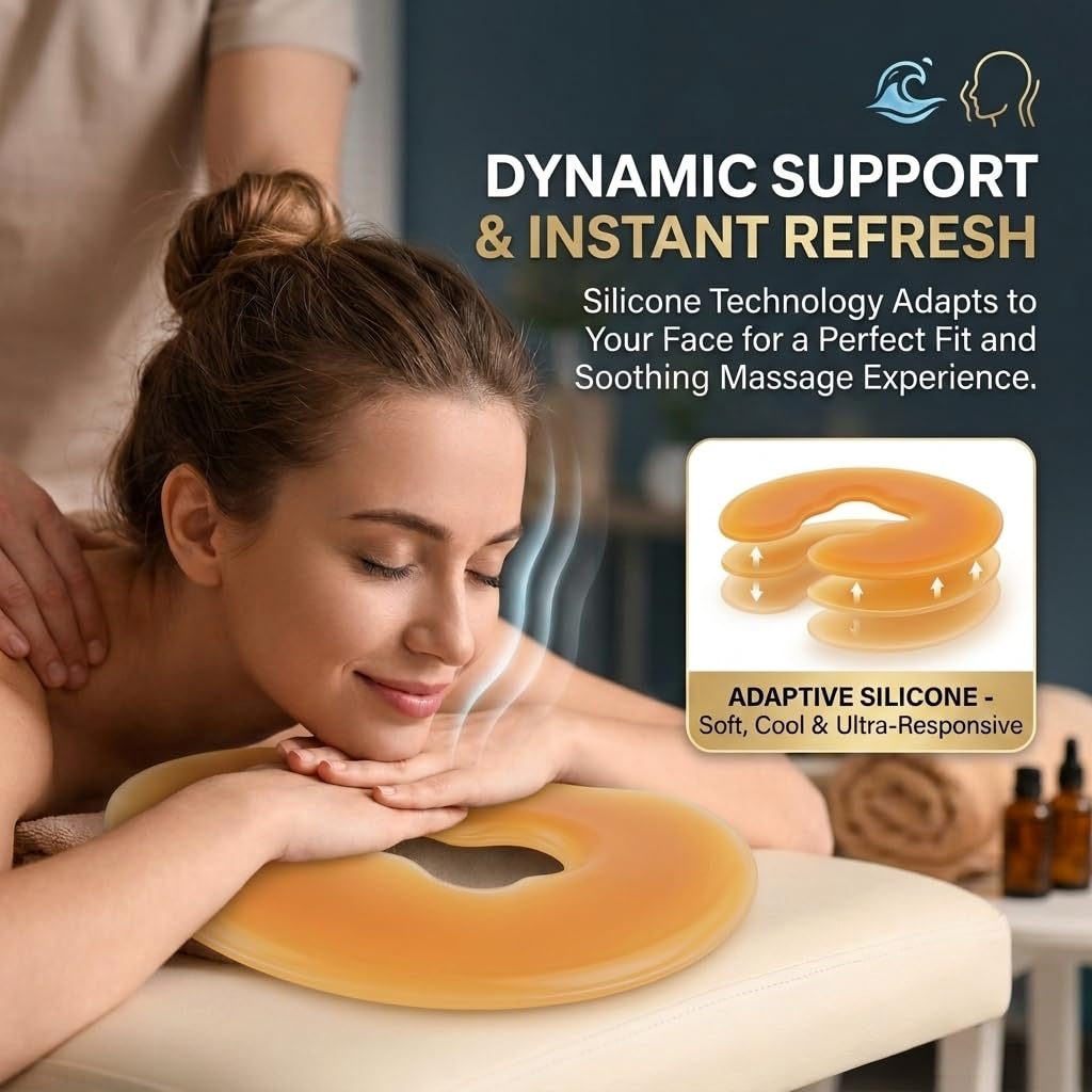Soft Massage Face Relax Pillow, Headrest Overlay Weigh Silicon Silicone SPA Beauty Salon Skin Care Head Cushion Pad Beauty and Personal Care Yosoo Health Gear