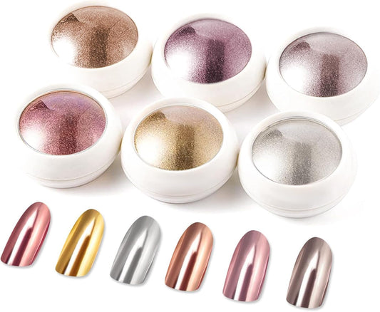 100% Metallic Effect Gold Chrome Nail Powder BISHENGYF: Holographic Mirror Glitter Gold Chrome Pigment Manicure Silver Copper Rose Gold Chrome Nail Beauty & Personal Care BISHENGYF